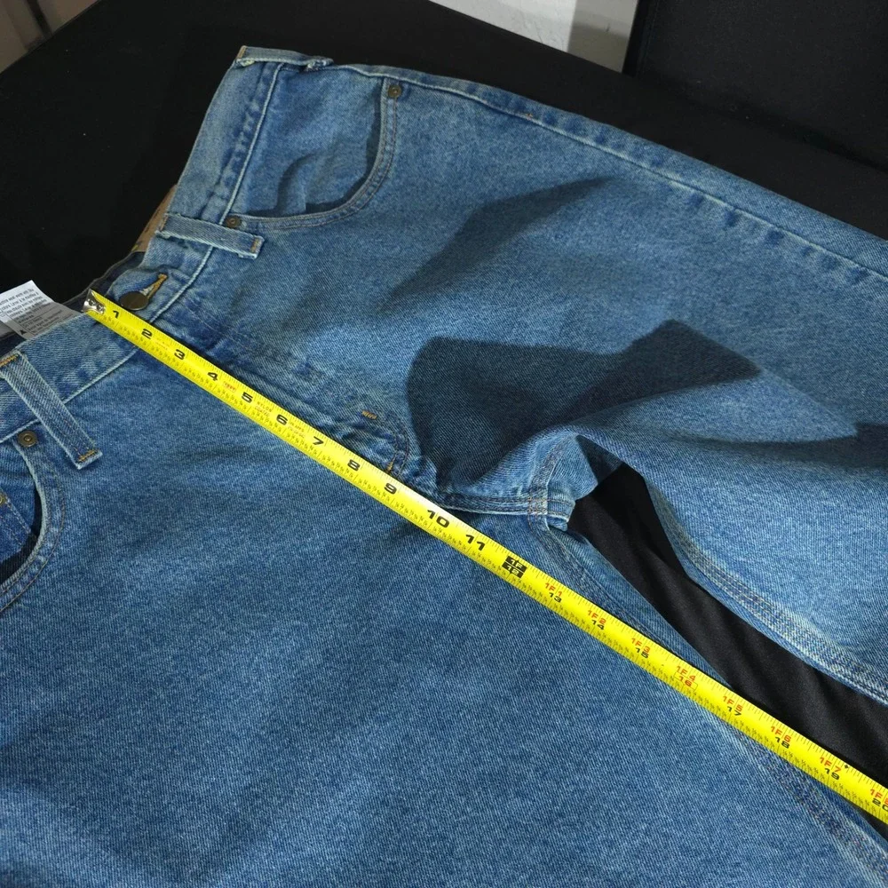 Carhartt B460 LVB Jeans Mens 38x32 Blue Relaxed Fit Straight Leg Workwear Denim